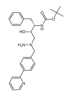 Carbamic acid, N-[(1S,2S)-2-hydroxy-1-(phenylmethyl)-3-[1-[[4-(2-pyridinyl)phenyl]Methyl]hydrazinyl]propyl]-, 1,1-dimethylethyl ester structure