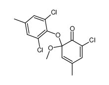 2-chloro-6-(2,6-dichloro-4-methyl-phenoxy)-6-methoxy-4-methyl-cyclohexa-2,4-dienone Structure