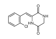 3-[(Z)-1-(2-chlorophenyl)methylidene]piperazine-2,5-dione结构式