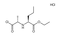 N-[1(S)-ethoxycarbonyl-1-butyl]-(S)-alanyl chloride hydrochloride结构式