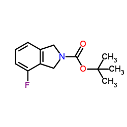 4-氟异吲哚啉-2-羧酸叔丁酯结构式