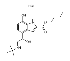 n-butyl 4-(2-tert.-butylamino-1-hydroxyethyl)-2-hydroxyindole-2-carboxylate, hydrochloride Structure