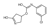 (5-oxopyrrolidin-3-yl) N-(3-chlorophenyl)carbamate Structure