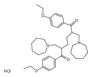 2,5-Bis-azepan-1-ylmethyl-1,6-bis-(4-ethoxy-phenyl)-hexane-1,6-dione; hydrochloride Structure