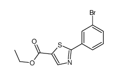 ethyl 2-(3-bromophenyl)-1,3-thiazole-5-carboxylate结构式