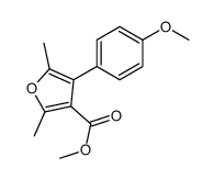 methyl 4-(4-methoxyphenyl)-2,5-dimethylfuran-3-carboxylate结构式