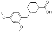 1-(2,4-dimethoxybenzyl)piperidine-3-carboxylic acid结构式