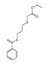 ethyl 2-[3-(1-phenylethenylsulfanyl)propylsulfanyl]acetate结构式