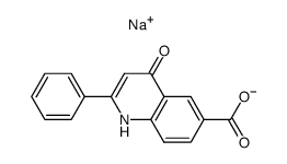 Sodium 2-phenyl-4-quinolone-6-carboxylate Structure