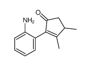 2-(2-aminophenyl)-3,4-dimethylcyclopent-2-en-1-one Structure