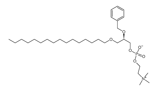 1-O-hexadecyl-2-O-benzyl-sn-glycero-3-phosphocholine Structure