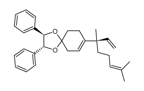 (2R,3R,1'R)-(+)-8-(1,5-dimethyl-1-vinyl-4-hexenyl)-2,3-diphenyl-1,4-dioxaspiro[4.5]dec-7-ene Structure