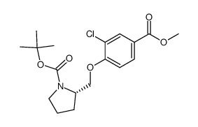 methyl 4-[1-(tert-butoxycarbonyl)-(2S)-pyrrolidinylmethoxy]-3-chlorobenzoate Structure