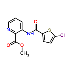 Methyl 3-{[(5-chloro-2-thienyl)carbonyl]amino}-2-pyridinecarboxylate Structure