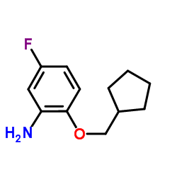 2-(Cyclopentylmethoxy)-5-fluoroaniline结构式