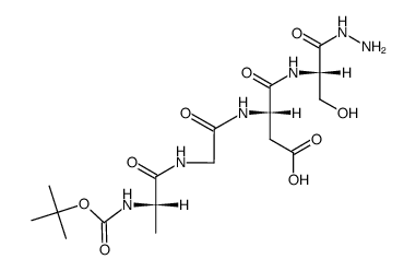 Boc-Ala-Gly-Asp-Ser-NHNH2 Structure