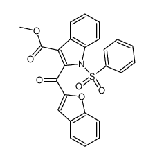 1-Benzenesulfonyl-2-(benzofuran-2-carbonyl)-1H-indole-3-carboxylic acid methyl ester Structure