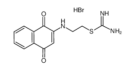 S-{2-[(1,4-dioxo-1,4-dihydronaphthalen-2-yl)amino]ethyl}isothiouronium bromide Structure