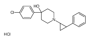 4-(4-chlorophenyl)-1-[(1R,2S)-2-phenylcyclopropyl]piperidin-4-ol,hydrochloride Structure