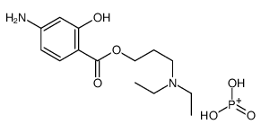 3-(diethylamino)propyl 4-amino-2-hydroxybenzoate,dihydroxy(oxo)phosphanium结构式