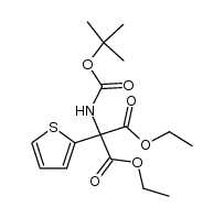 diethyl 2-((tert-butoxycarbonyl)amino)-2-(thiophen-2-yl)malonate Structure