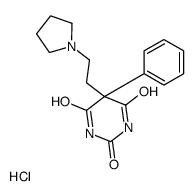 5-phenyl-5-(2-pyrrolidin-1-ylethyl)-1,3-diazinane-2,4,6-trione,hydrochloride结构式