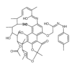 Rifamycin B, 2-(4-methylphenyl)hydrazide结构式