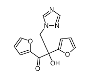 1,2-bis(furan-2-yl)-2-hydroxy-3-(1,2,4-triazol-1-yl)propan-1-one结构式