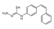 1-amino-3-[4-(2-phenylethenyl)phenyl]thiourea Structure