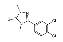 5-(3,4-dichlorophenyl)-2,4-dimethyl-1,2,4-triazole-3-thione结构式