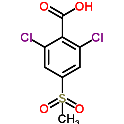 2,6-Dichloro-4-(methylsulfonyl)benzoic acid Structure