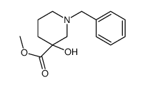 methyl 1-benzyl-3-hydroxypiperidine-3-carboxylate Structure