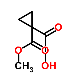 1-(Methoxycarbonyl)cyclopropanecarboxylic acid Structure