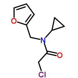 2-Chloro-N-cyclopropyl-N-(2-furylmethyl)acetamide structure