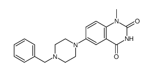 6-(4-benzylpiperazin-1-yl)-1-methylquinazoline-2,4(1H,3H)-dione Structure