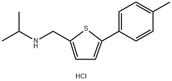 {[5-(4-Methylphenyl)thiophen-2-yl]methyl}(propan-2-yl)amine Hydrochloride Structure