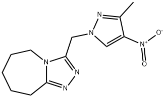 3-[(3-甲基-4-硝基-1H-吡唑-1-基)甲基]-6,7,8,9-四氢-5H-[1,2,4]三唑并[4,3-A]氮杂卓结构式