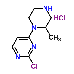 2-Chloro-4-(2-methyl-1-piperazinyl)pyrimidine hydrochloride (1:1) structure