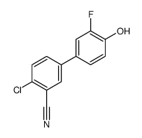 2-chloro-5-(3-fluoro-4-hydroxyphenyl)benzonitrile Structure