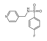 4-fluoro-N-(pyridin-4-ylmethyl)benzenesulfonamide结构式