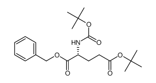 (R)-1-benzyl 5-tert-butyl 2-((tert-butoxycarbonyl)amino)pentanedioate结构式