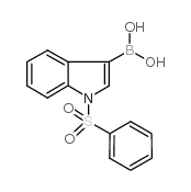 1-(苯基磺酰基)-3-吲哚基硼酸结构式