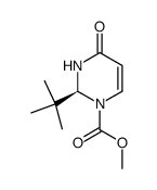 (S)-2-tert-butyl-1-carbomethoxy-2,3-dihydro-4(1H)-pyrimidinone结构式