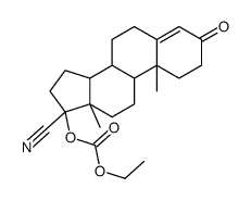 17-ethoxycarbonyloxy-3-oxoandrost-4-ene-17-carbonitrile结构式