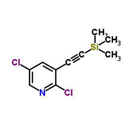 2,5-Dichloro-3-[(trimethylsilyl)ethynyl]pyridine Structure