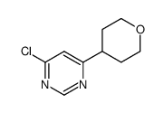 4-chloro-6-(tetrahydro-2H-pyran-4-yl)pyrimidine结构式