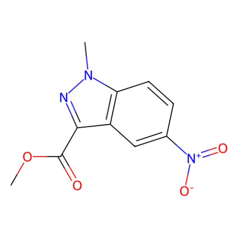 methyl 1-methyl-5-nitroindazole-3-carboxylate结构式