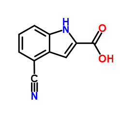 4-Cyano-1H-indole-2-carboxylicacid Structure