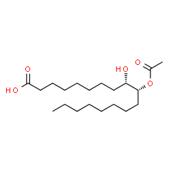 (R*,S*)-10-acetoxy-9-hydroxyoctadecanoic acid Structure