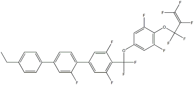4-[[3,5-二氟-4-[(1,1,2,3,3-五氟-2-丙烯-1-基)氧基]苯氧基]二氟甲基]-4''-乙基-2',3,5-三氟-1,1':4',1''-三联苯结构式